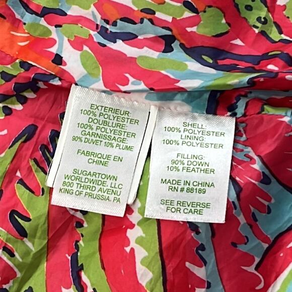 Lilly Pulitzer XS Down Navy Blue Puffer Vest Allie Packable‎ - Picture 7 of 12